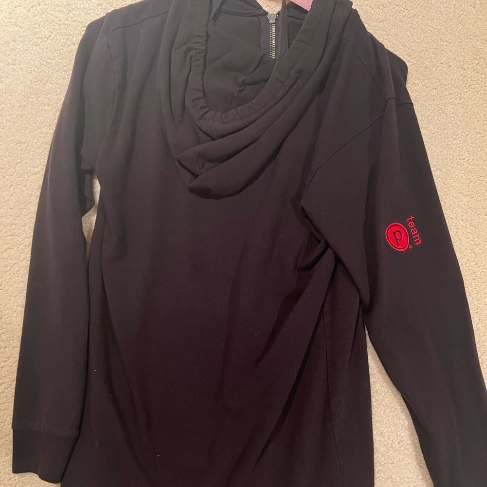 Pure barre circle p team zip up hoodie sweatshirt